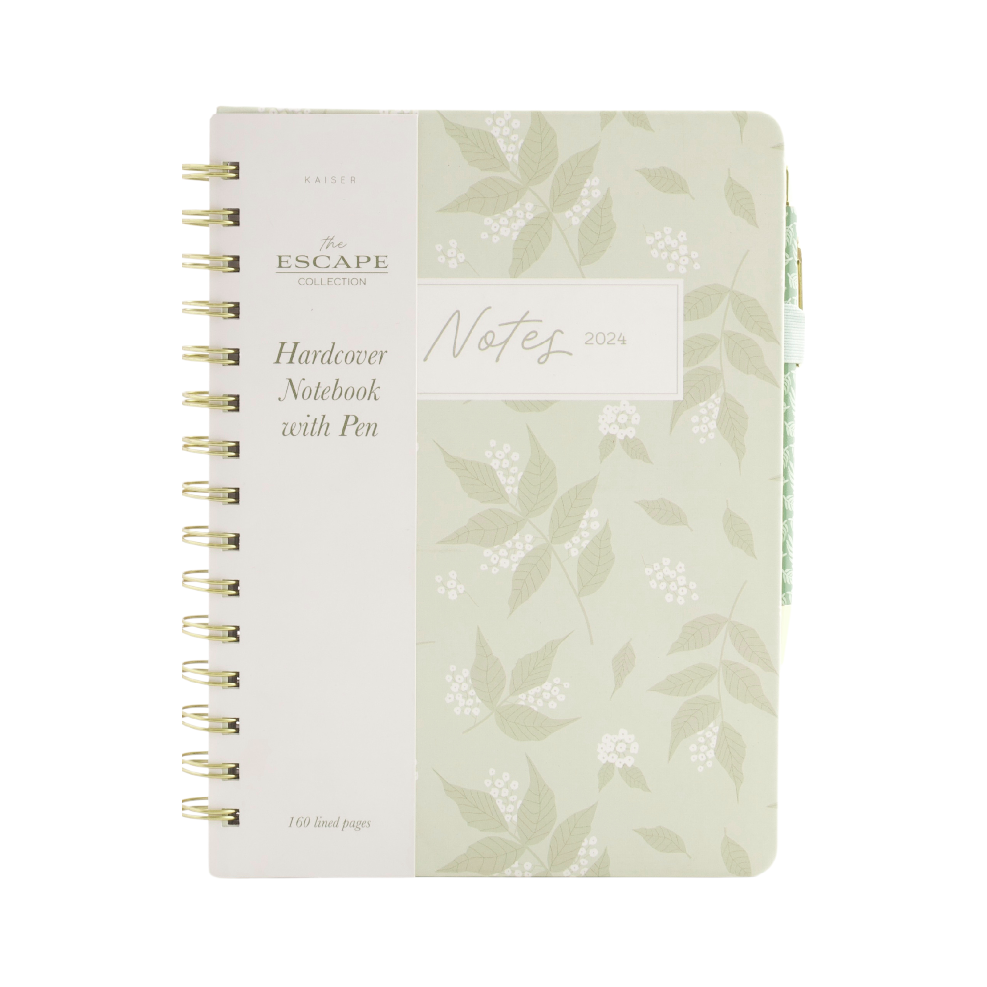 Hardcover Notebook With Pen - Evergreen