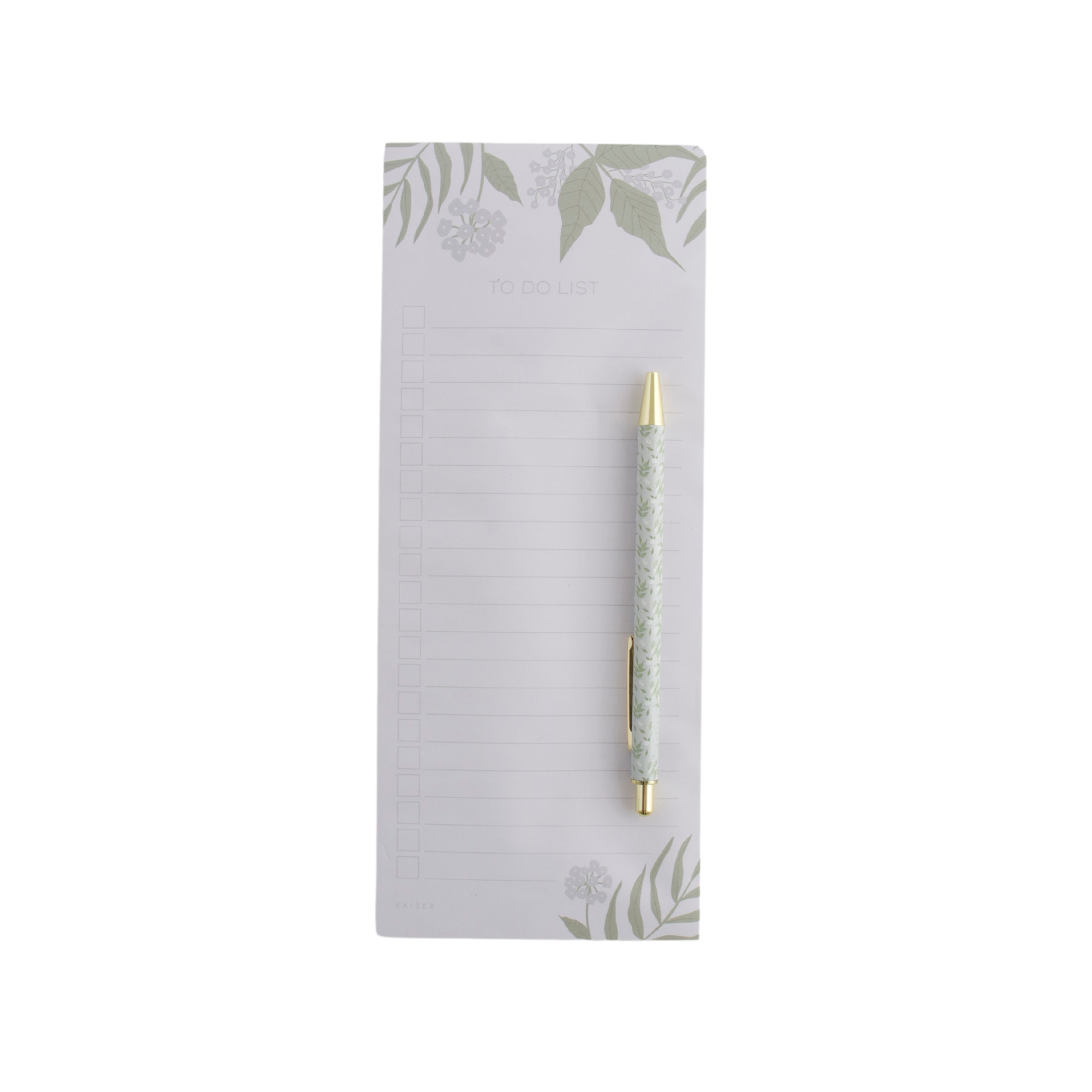 List Notepad With Pen - Foliage