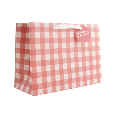 Christmas Medium Gift Bag - Red Gingham