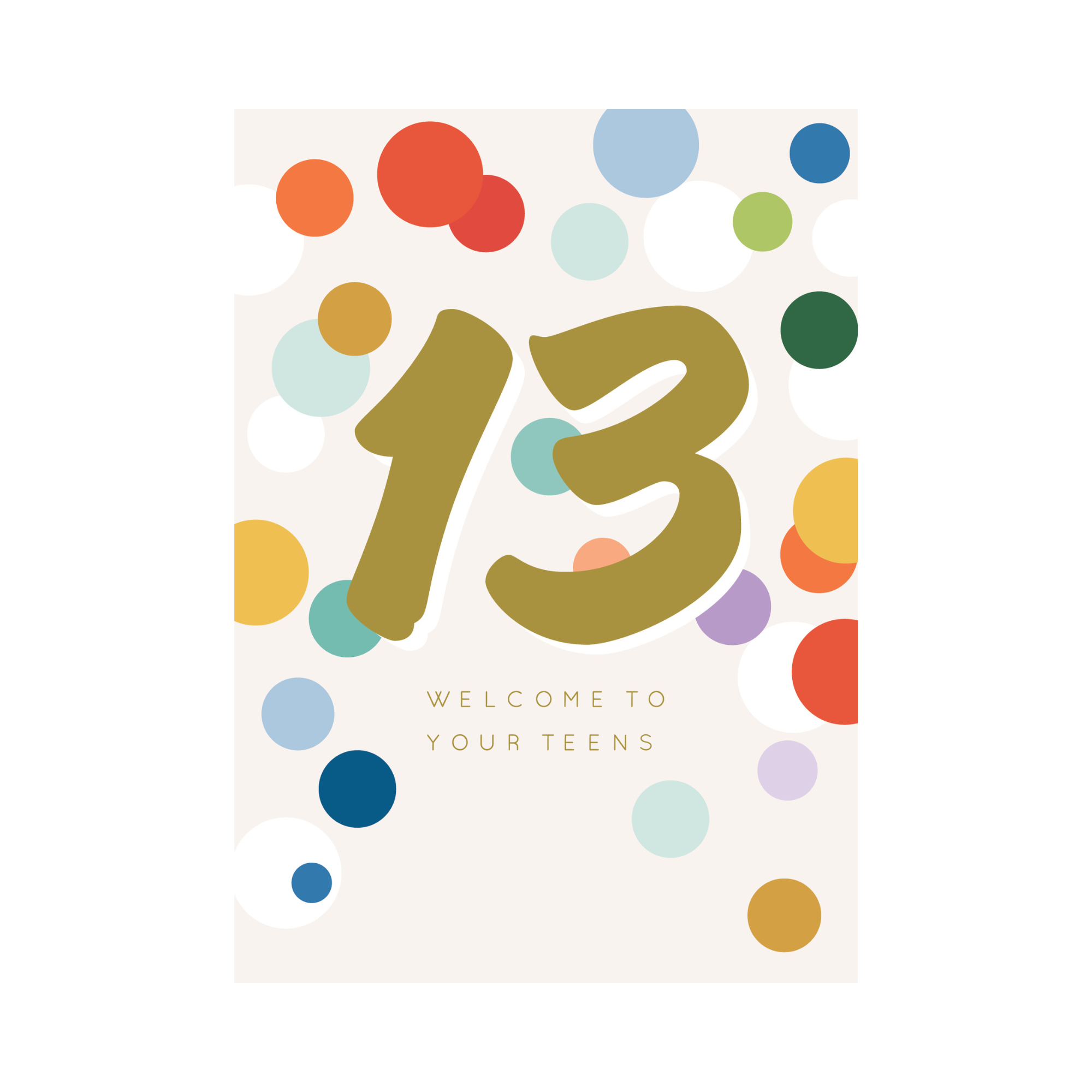 Greeting Card Birthday Milestone - 13 Teens