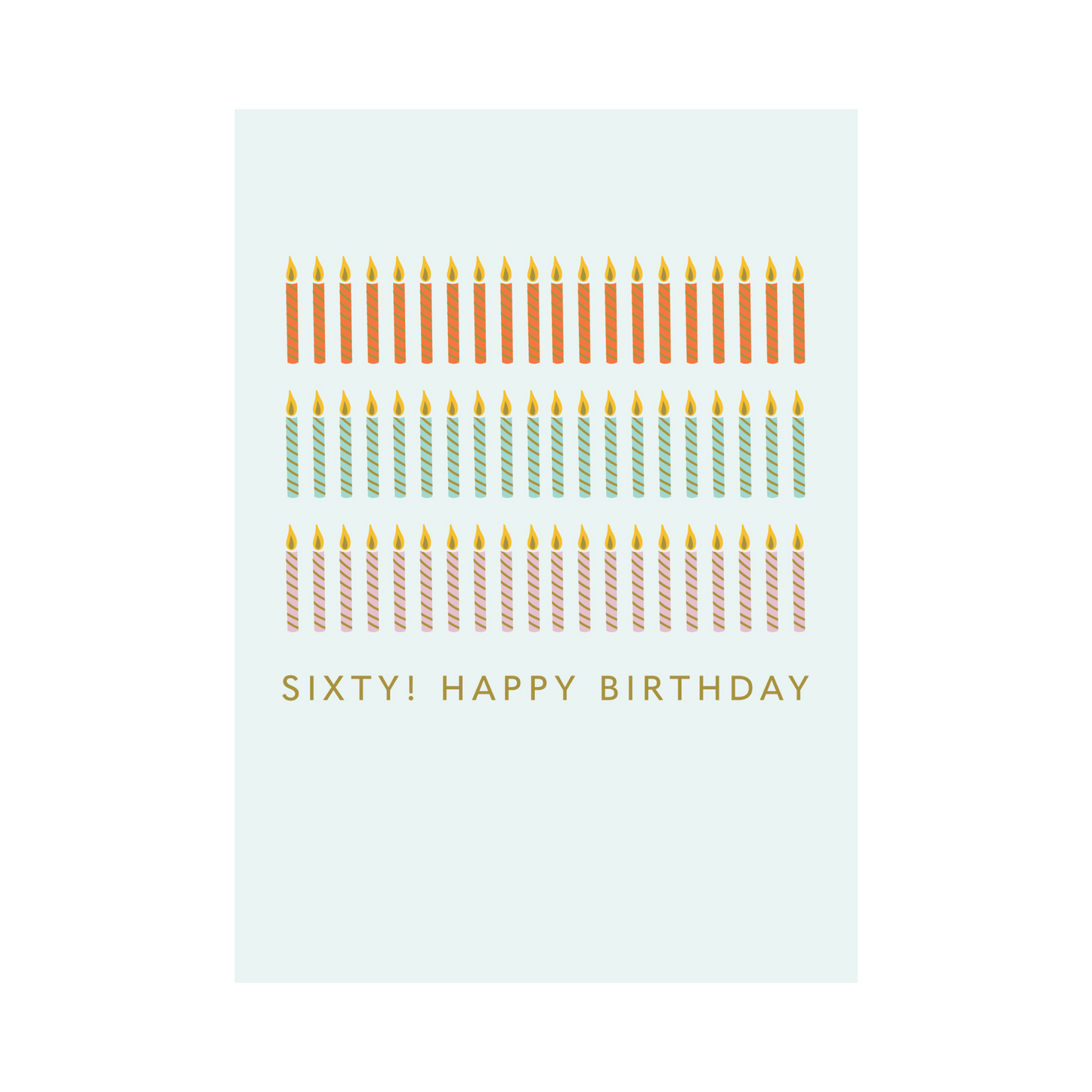 Greeting Card Birthday Milestone - 60 Candles