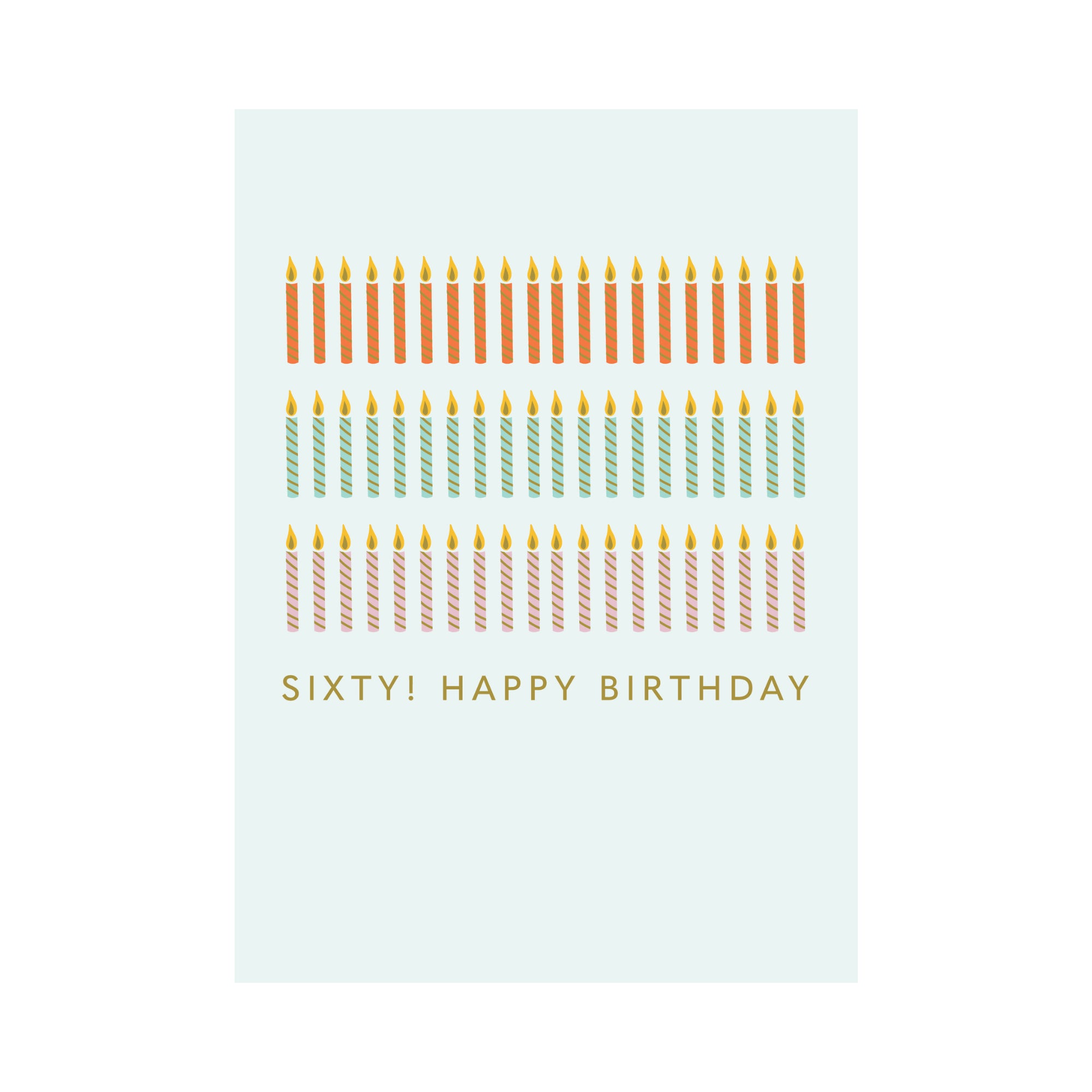 Greeting Card Birthday Milestone - 60 Candles