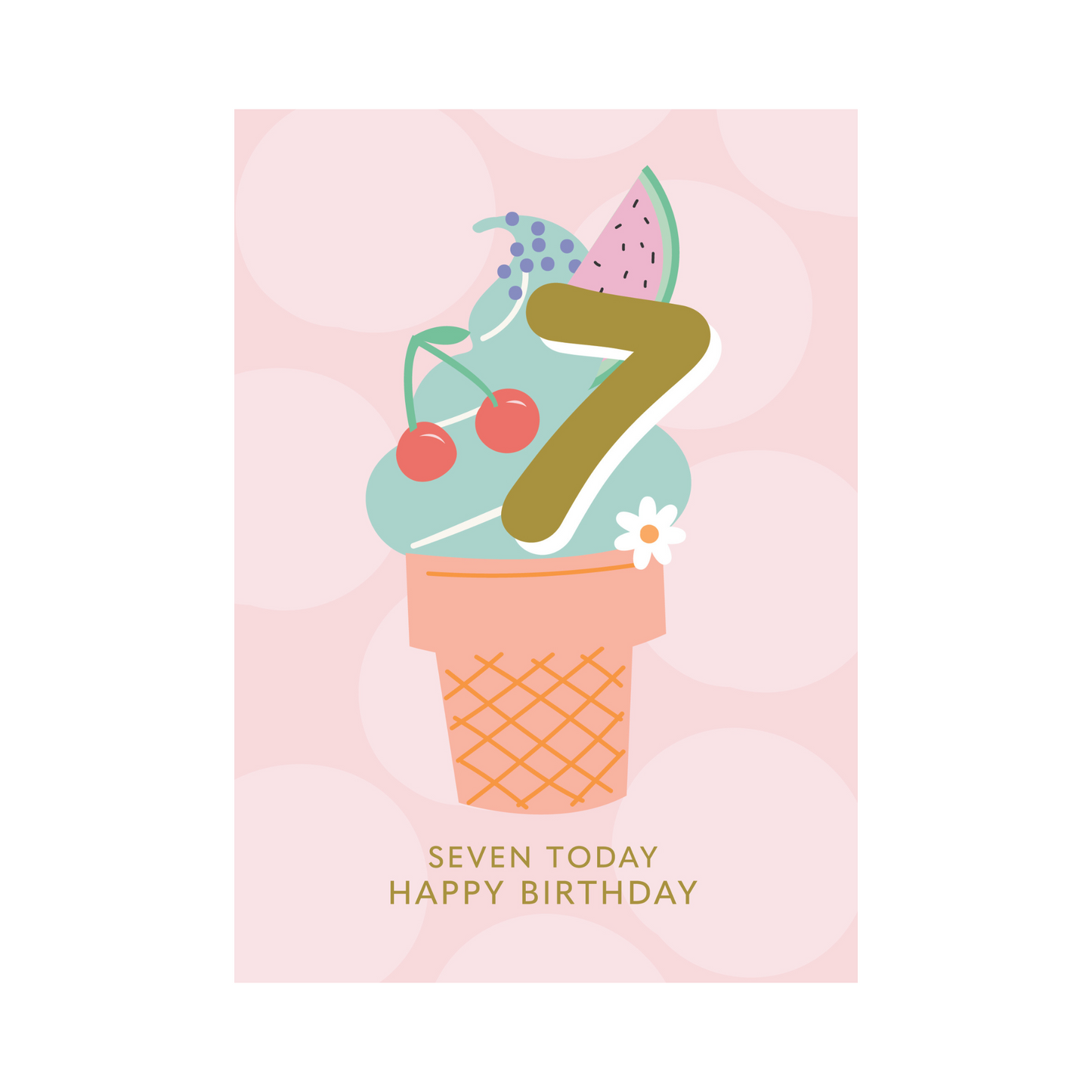 Greeting Card Magical Milestone - 7 Ice Cream