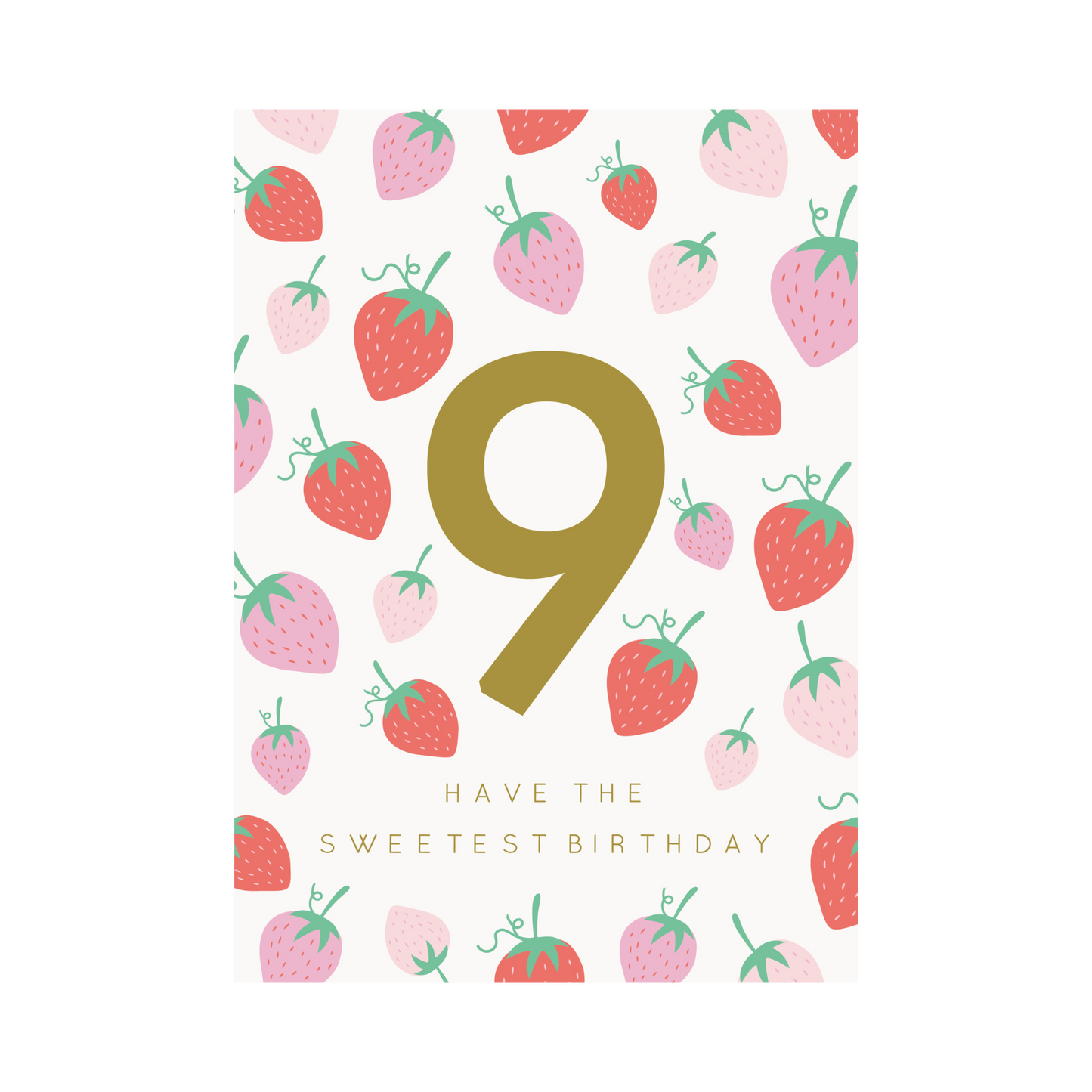 Greeting Card Magical Milestone - 9 Strawberry