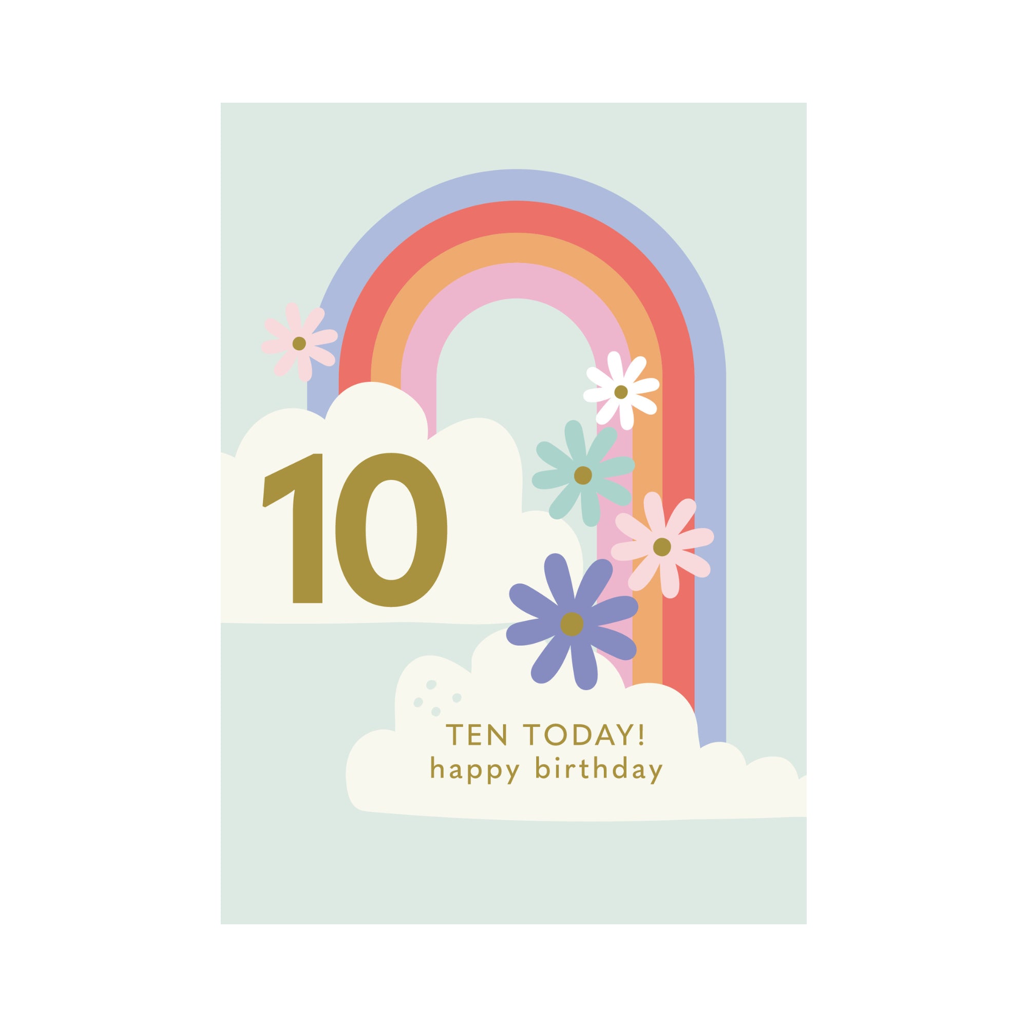 Greeting Card Magical Milestone - 10 Rainbow