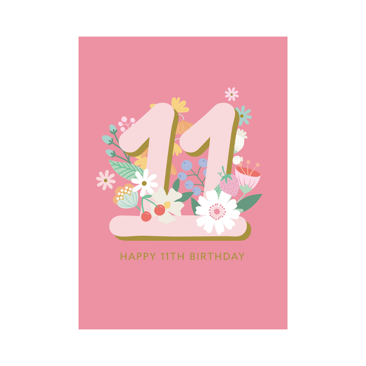 Greeting Card Magical Milestone - 11 Florals