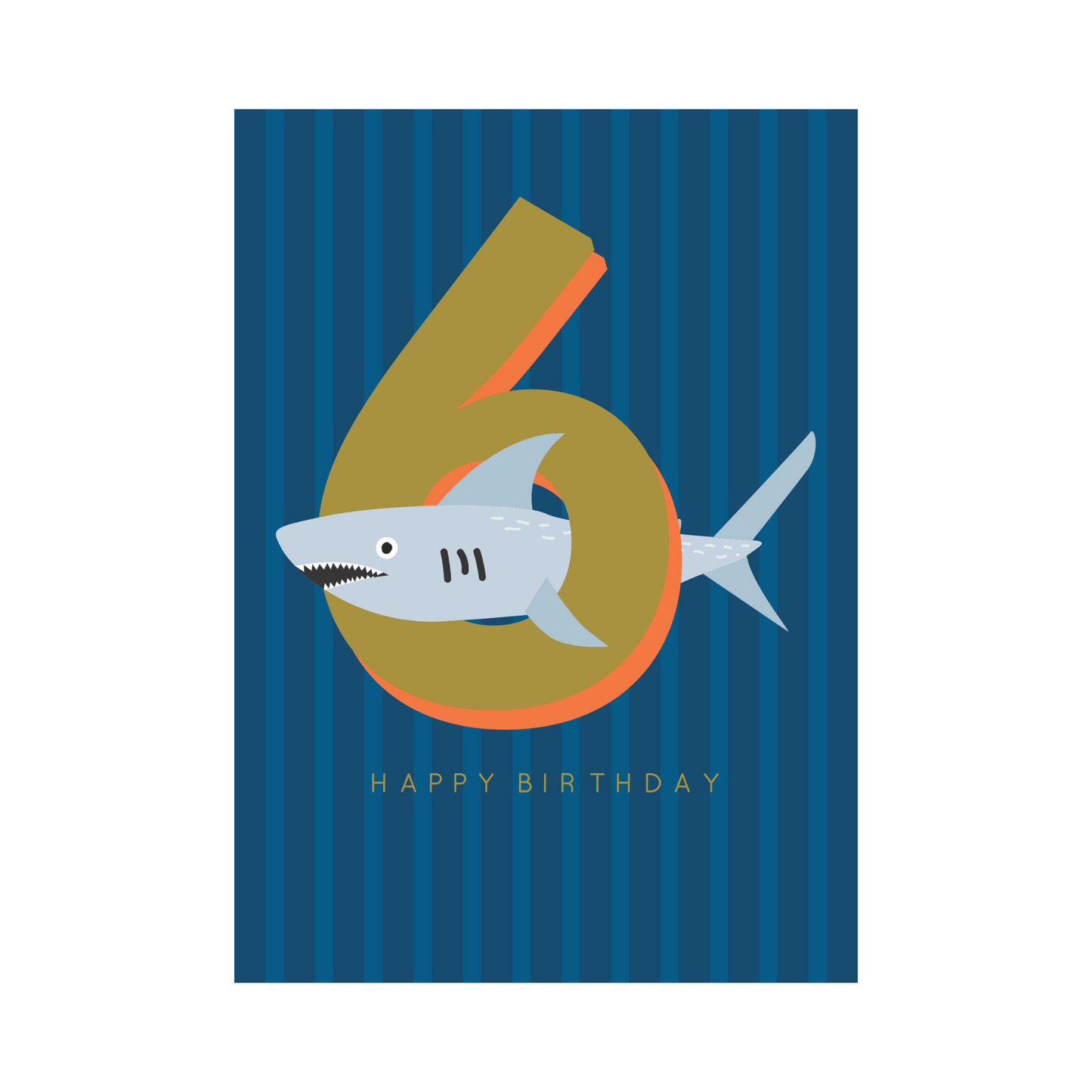 Greeting Card Marvellous Milestone - 6 Shark