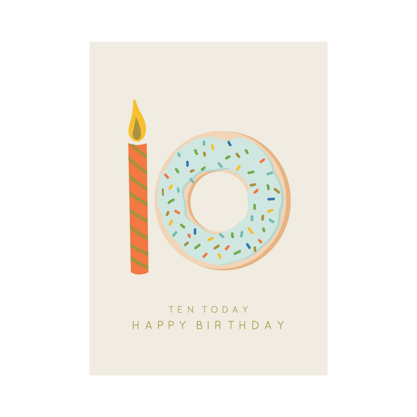 Greeting Card Marvellous Milestone - 10 Donut