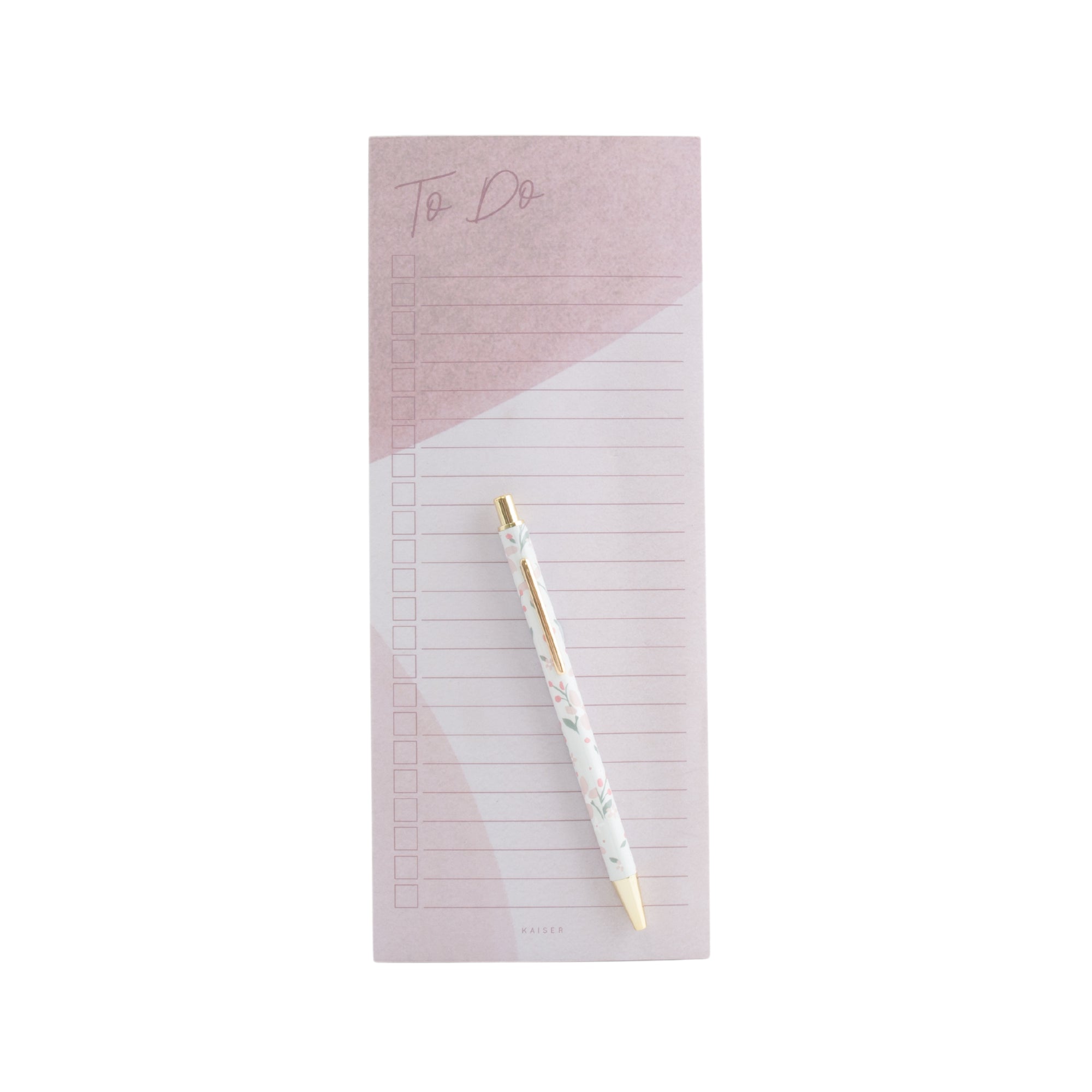 List Notepad With Pen - Crimson