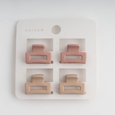 4Pk Mini Matte Hair Claw - Ballerina