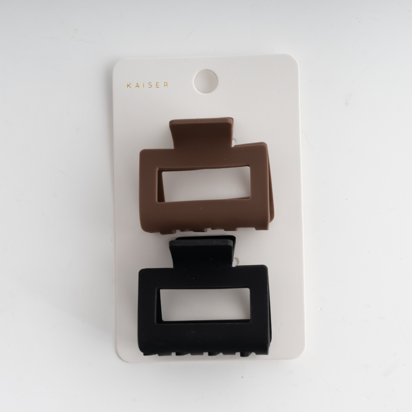 2Pk Small Rec Hair Claw - Black/Brown