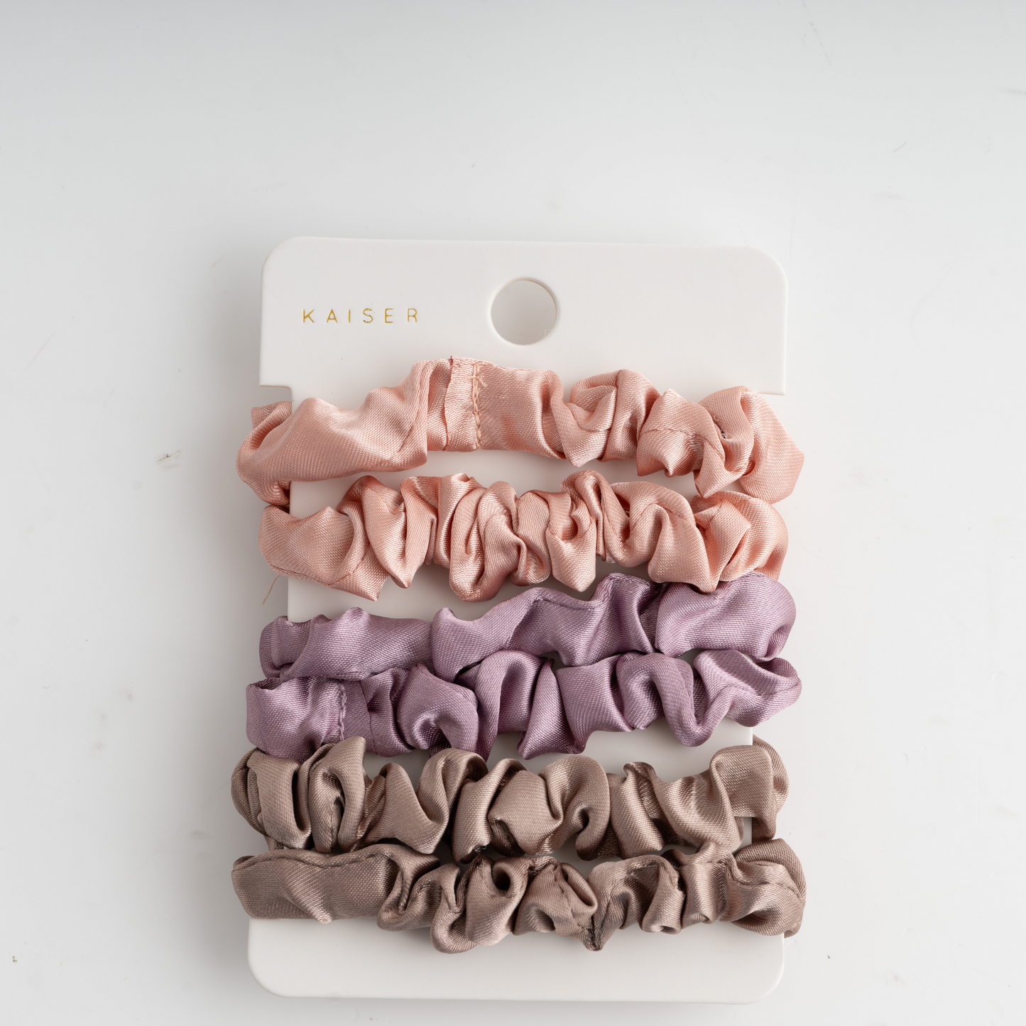 6Pk Mini Satin Hair Ties - Mulberry