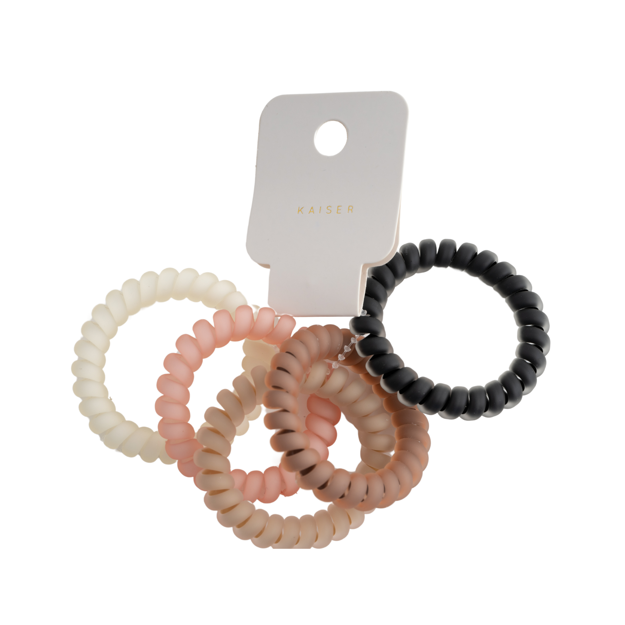 5Pk Opaque Spiral Hair Ties