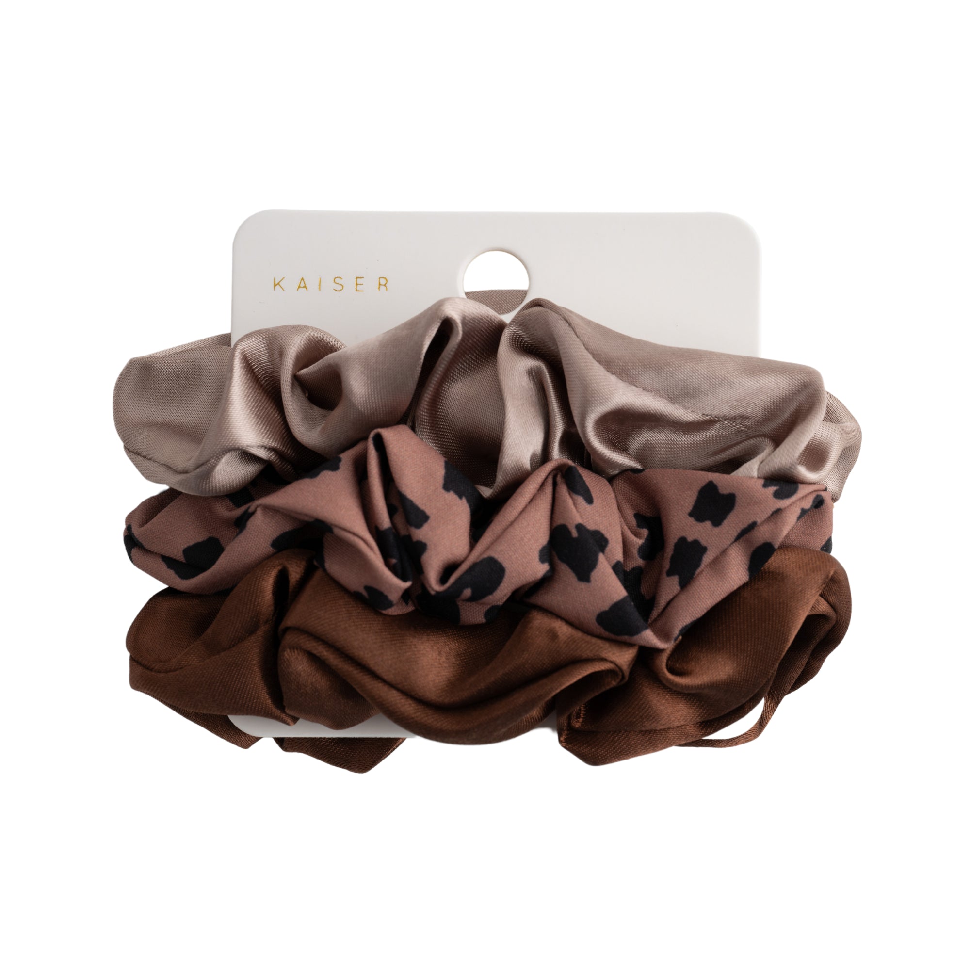 3Pk Large Hair Scrunchie - Neutral