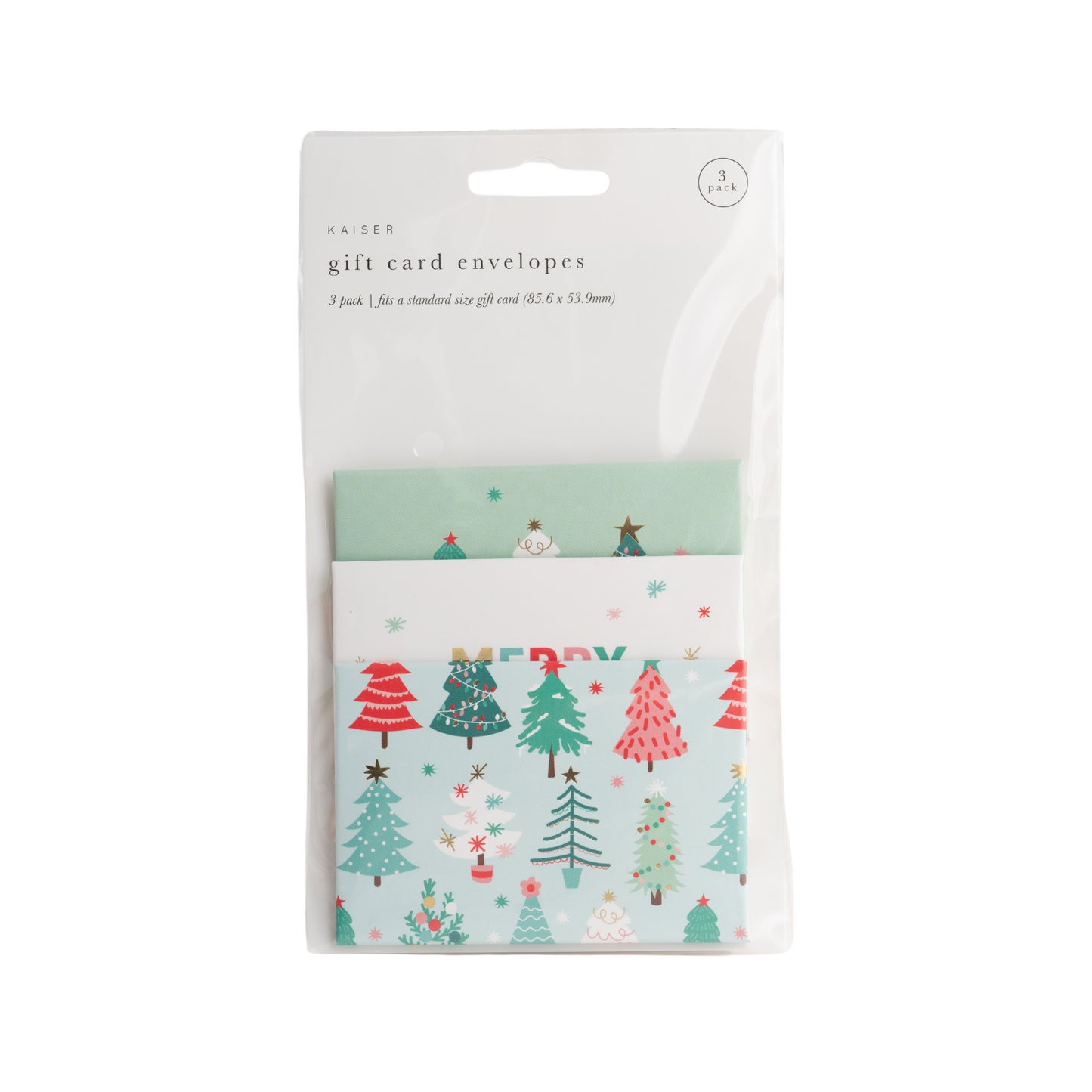 3pk Gift Card Envelopes - Festive Trees