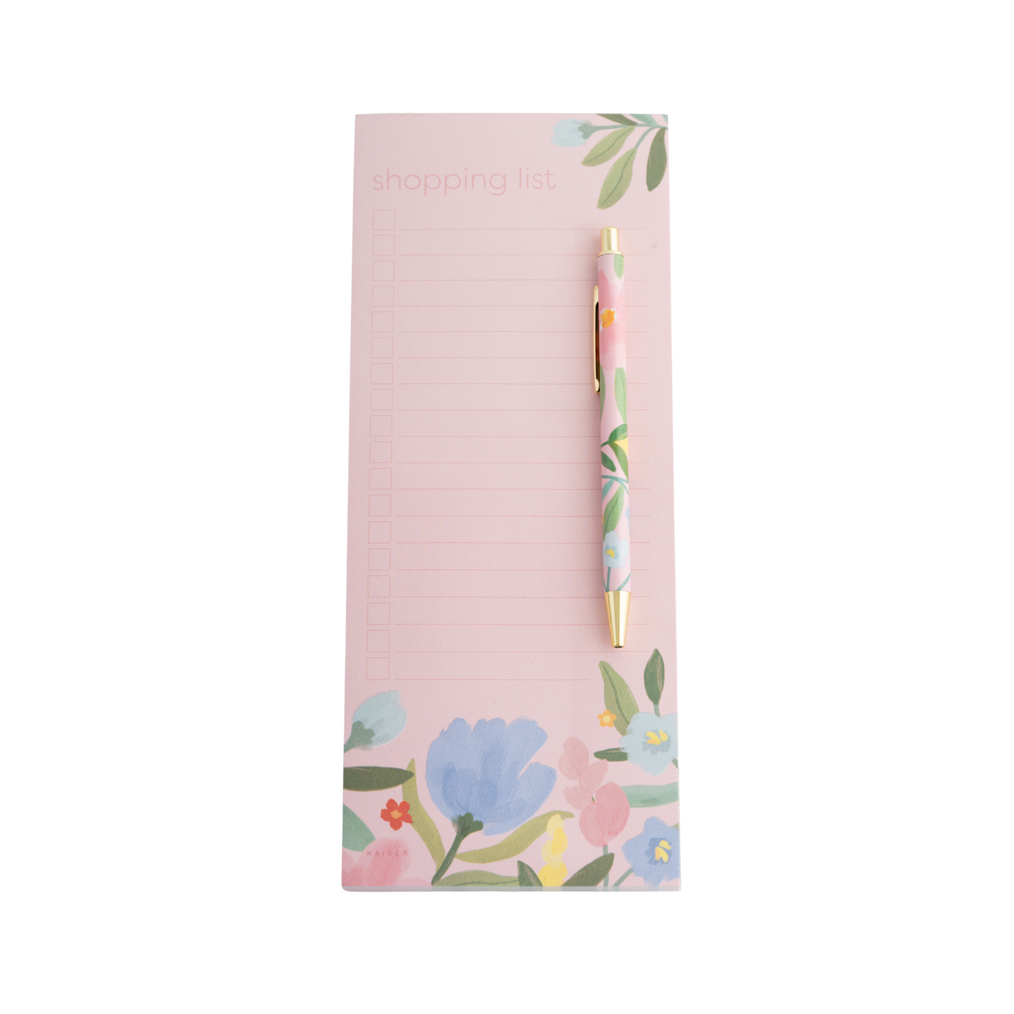 List Notepad With Pen - Flower Market