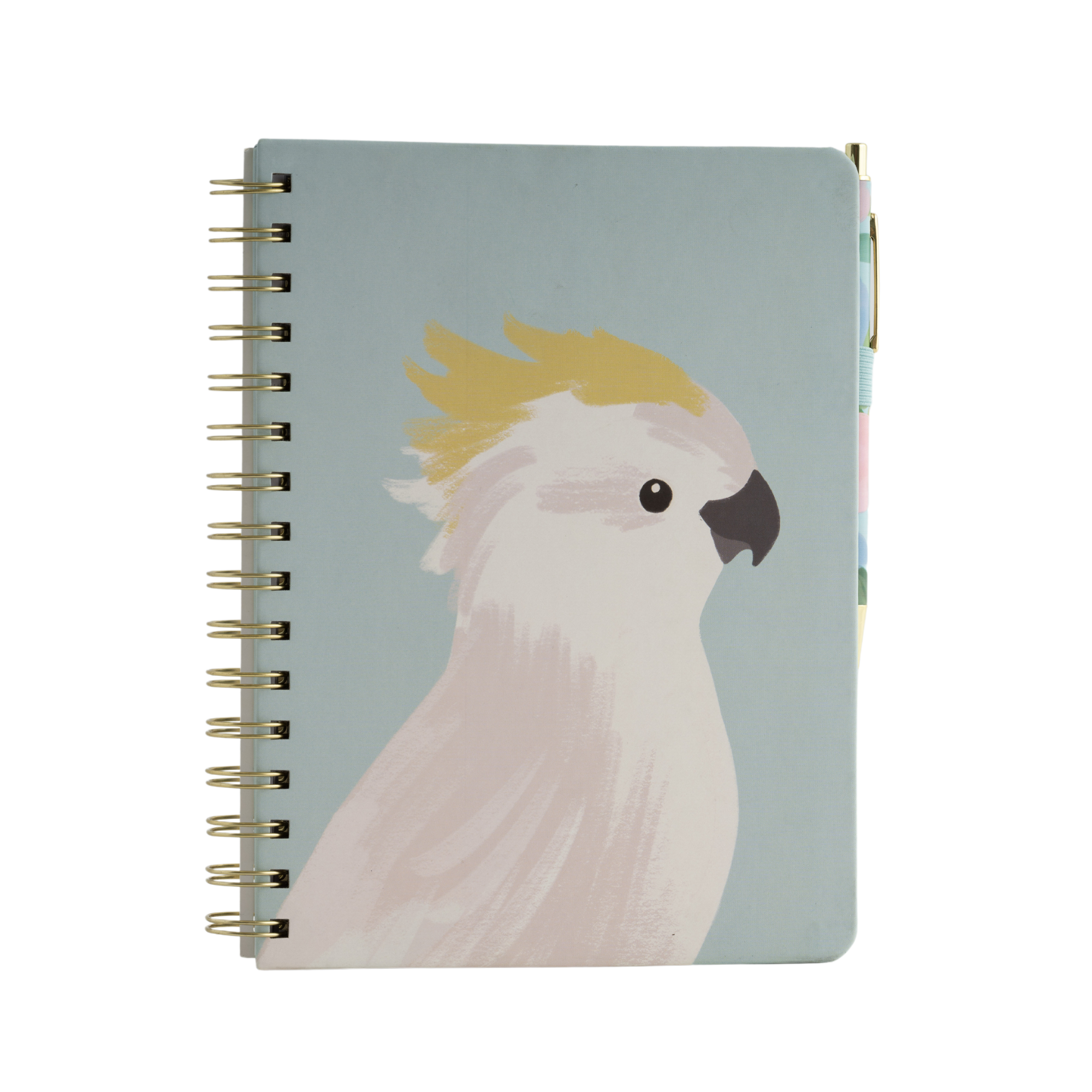 Hardcover Notebook & Pen - Cockatoo