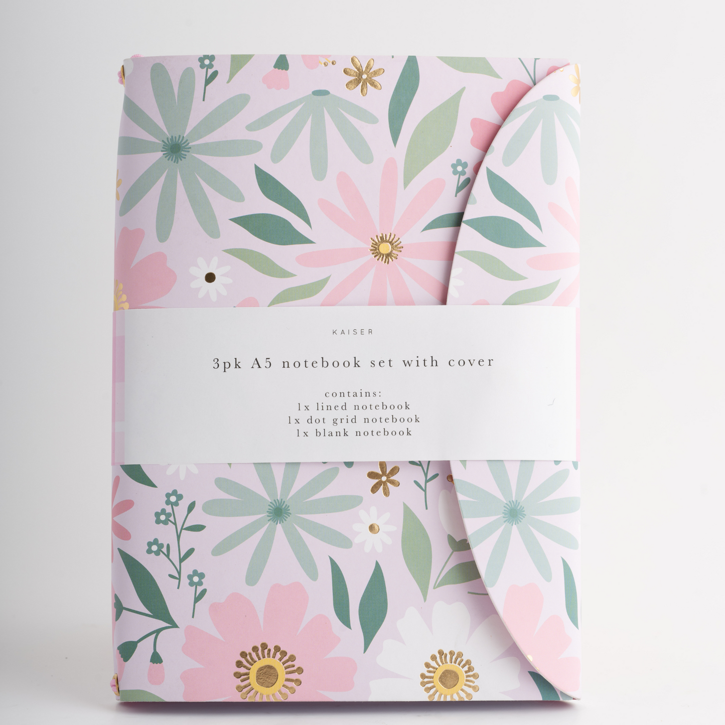 A5 3Pk Notebook With Cover - Blossom