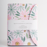 A5 3Pk Notebook With Cover - Blossom