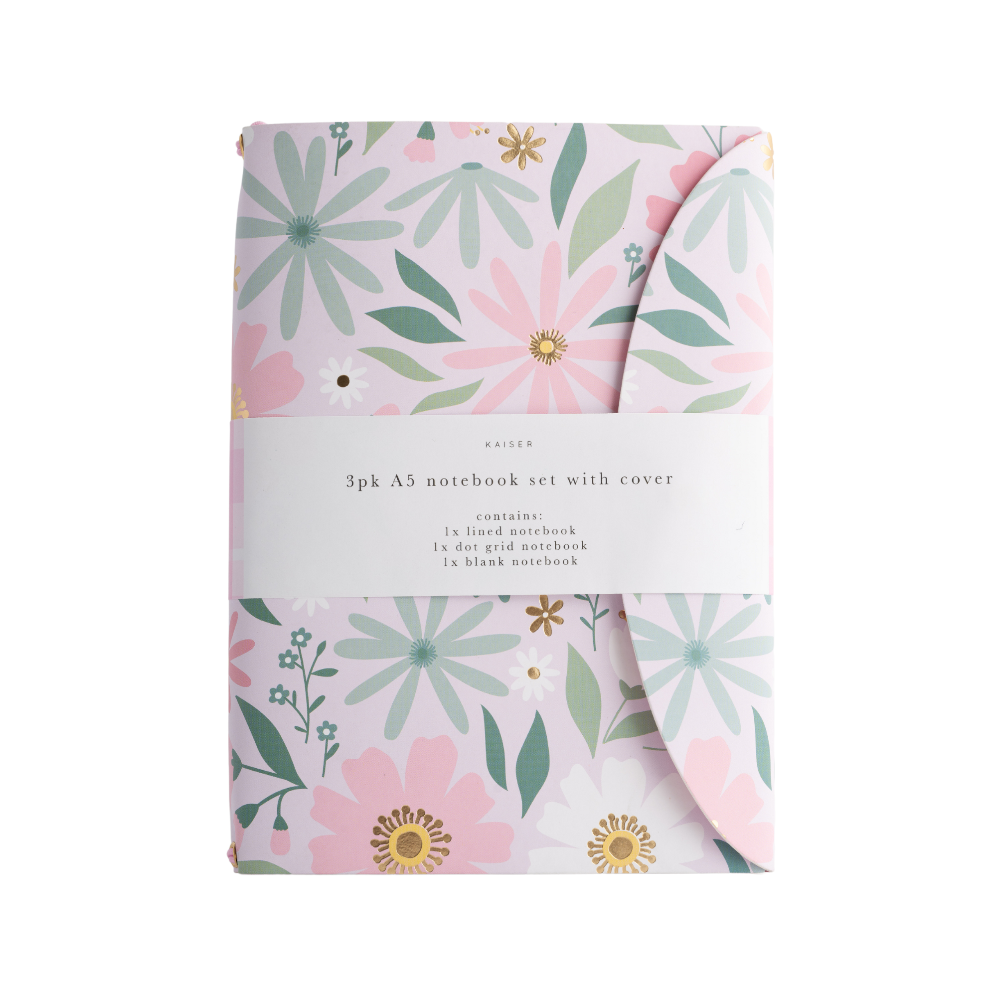 A5 3Pk Notebook With Cover - Blossom