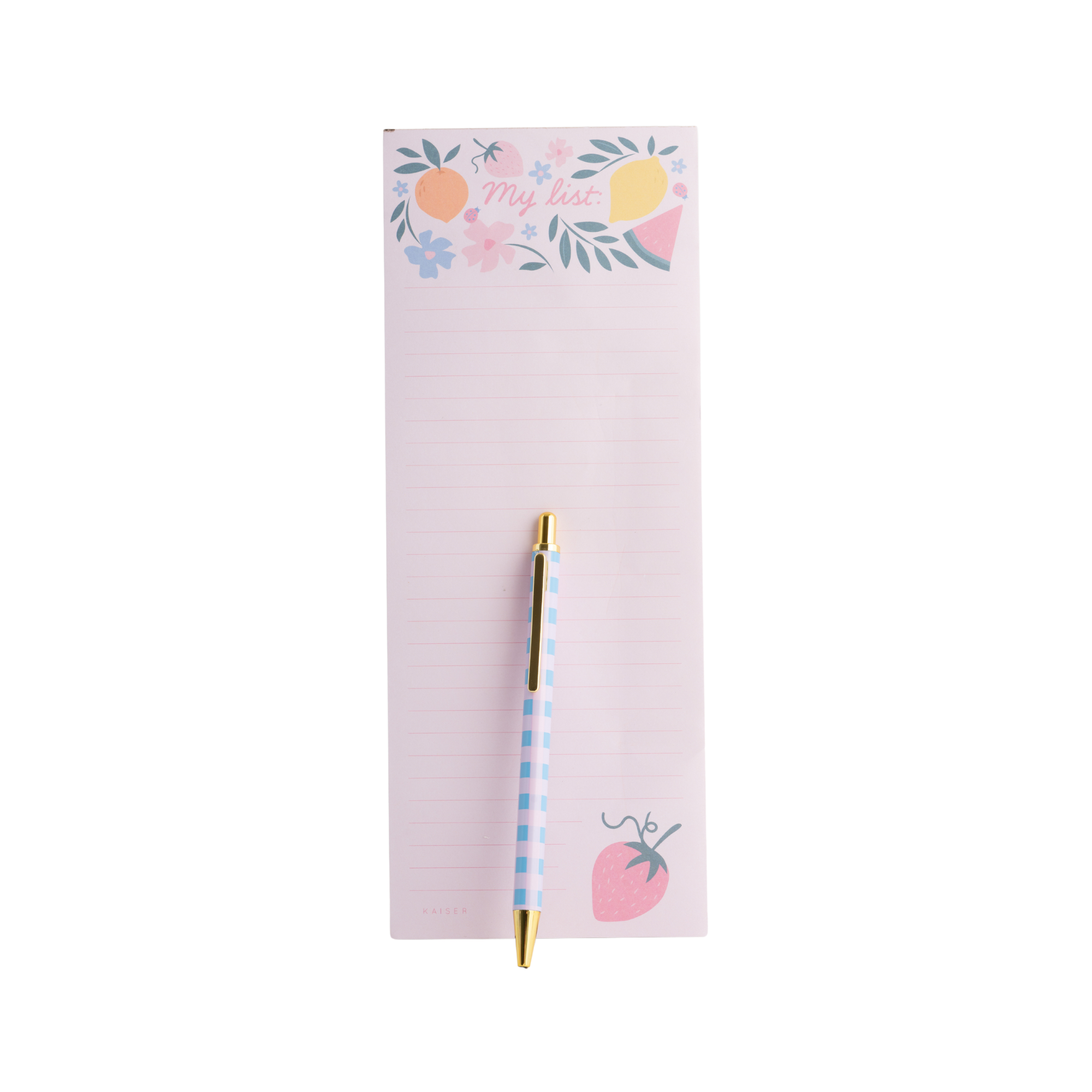 List Notepad With Pen - Bloom