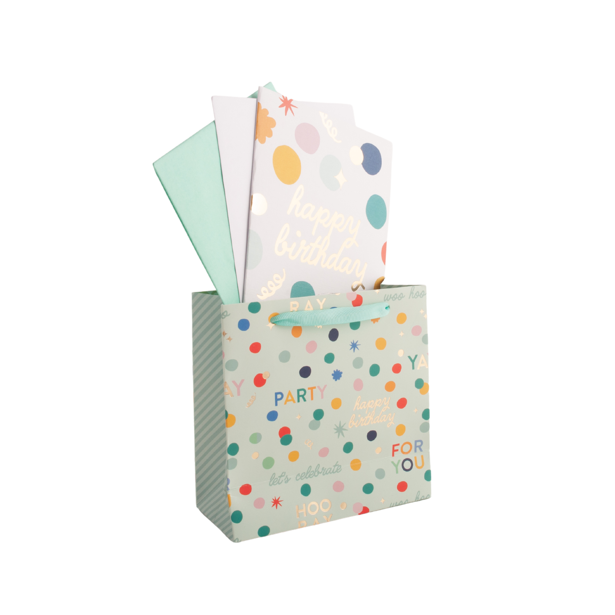 Square Gift Bag Set - Confetti Pop