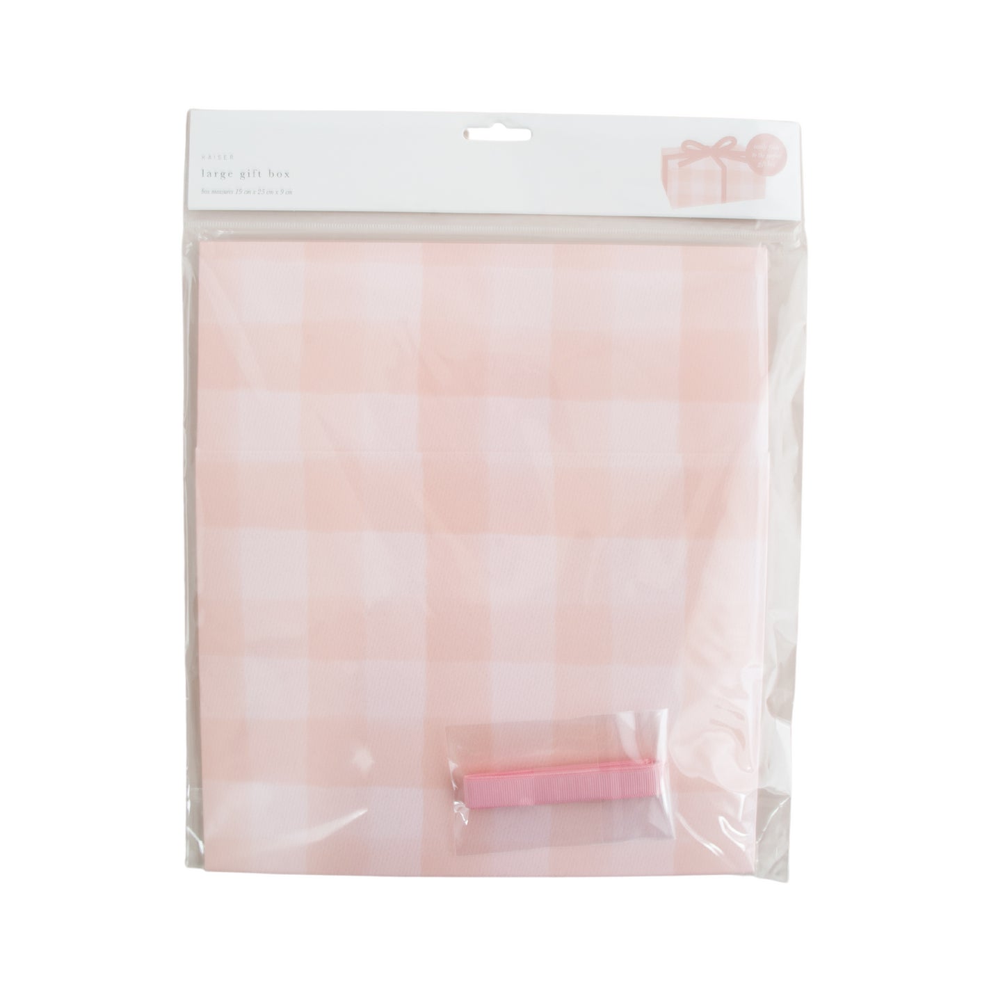 Lge Gift Box - Pink Gingham