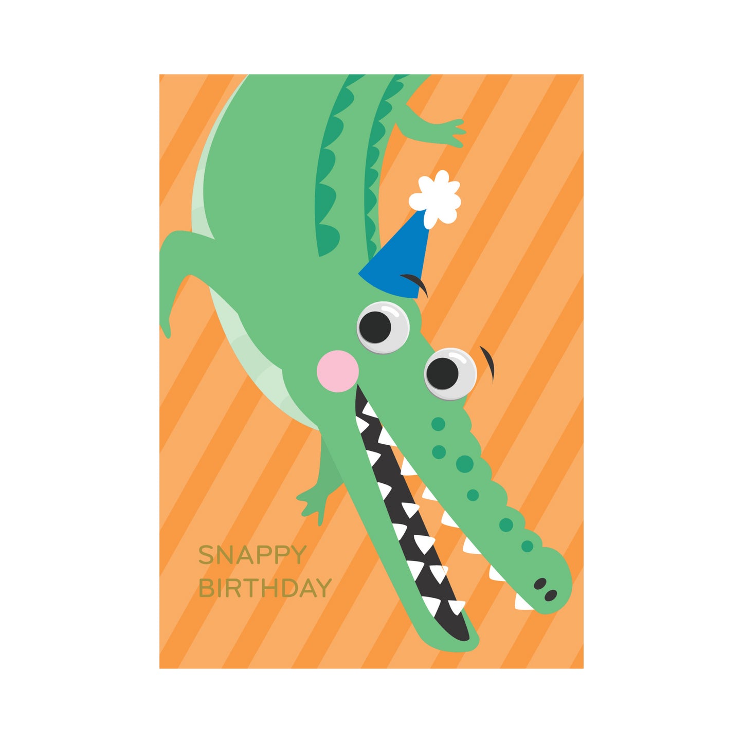 Greeting Card Googly Friends - Croc