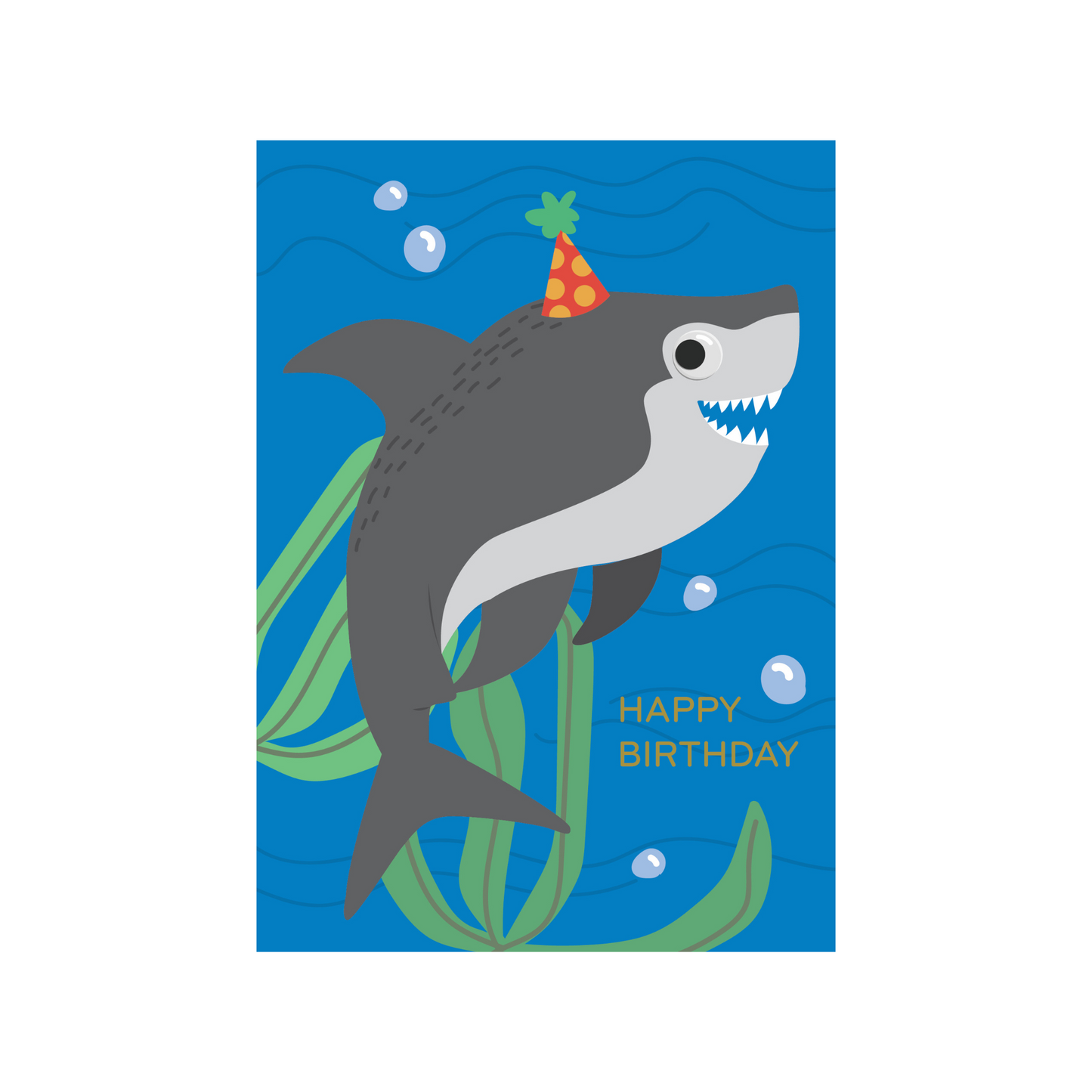 Greeting Card Googly Friends - Shark