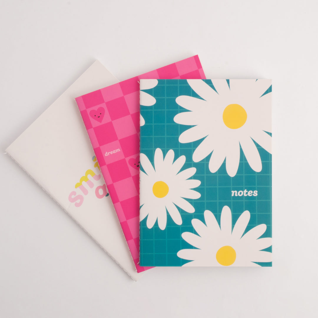 A5 3Pk Notebook Set - Smile Always