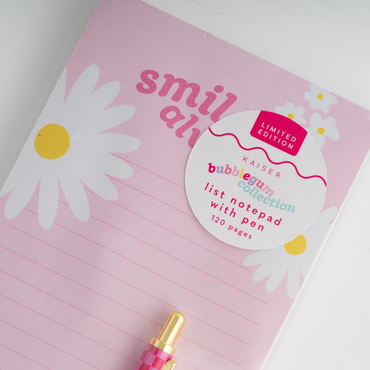 List Notepad With Pen - Smile Always