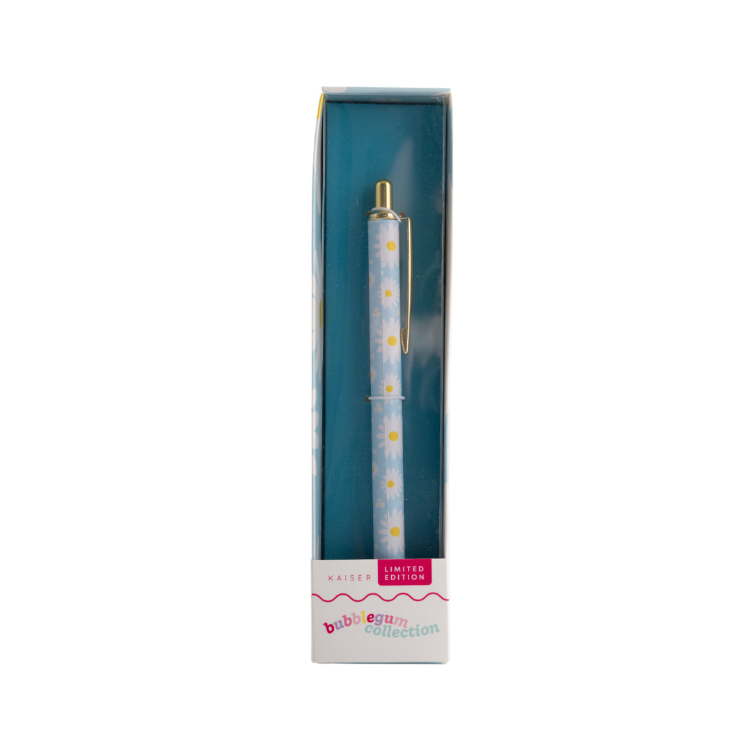 Printed Pen - Blue Daisy