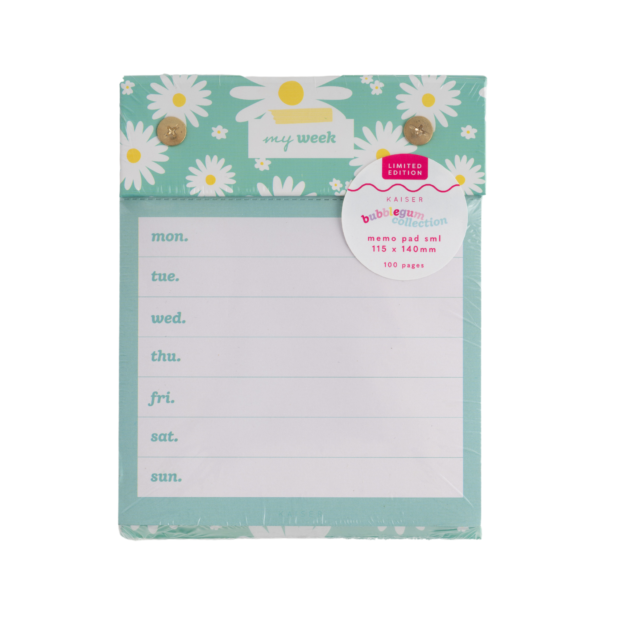 Memo Pad Small - Mint Daisy