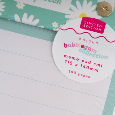 Memo Pad Small - Mint Daisy