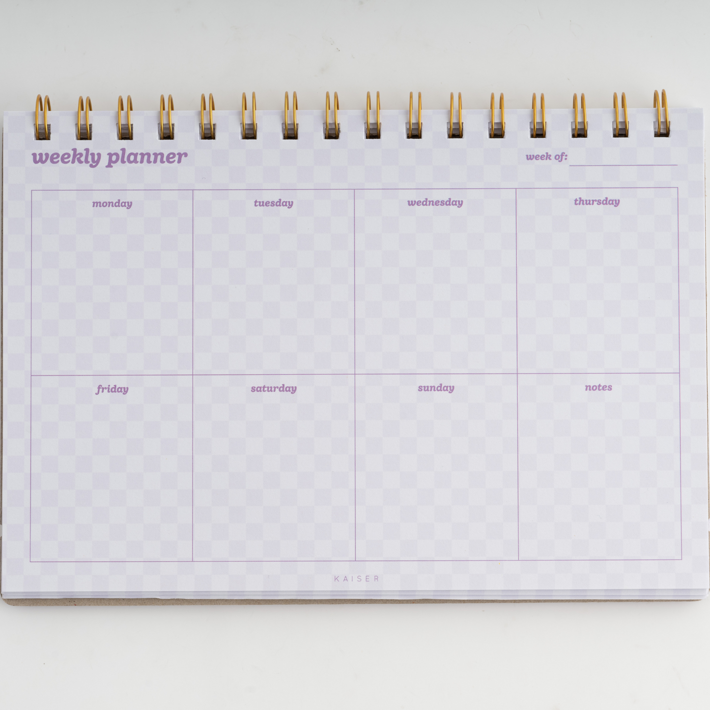 Weekly Spiral Planner Undated - Lilac Daisies