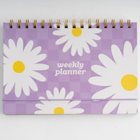 Weekly Spiral Planner Undated - Lilac Daisies