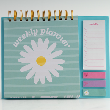 Weekly Desk Planner Undated - Daisy