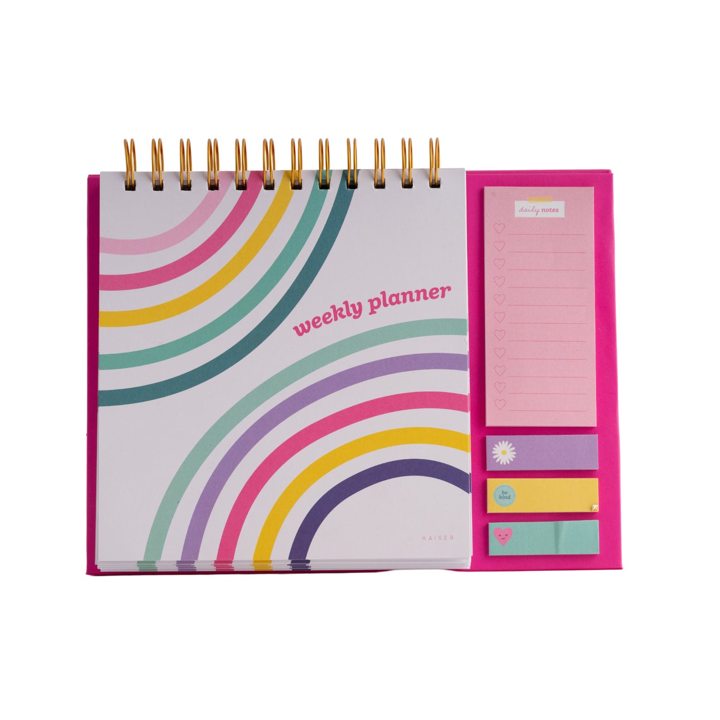 Weekly Desk Planner Undated - Rainbows