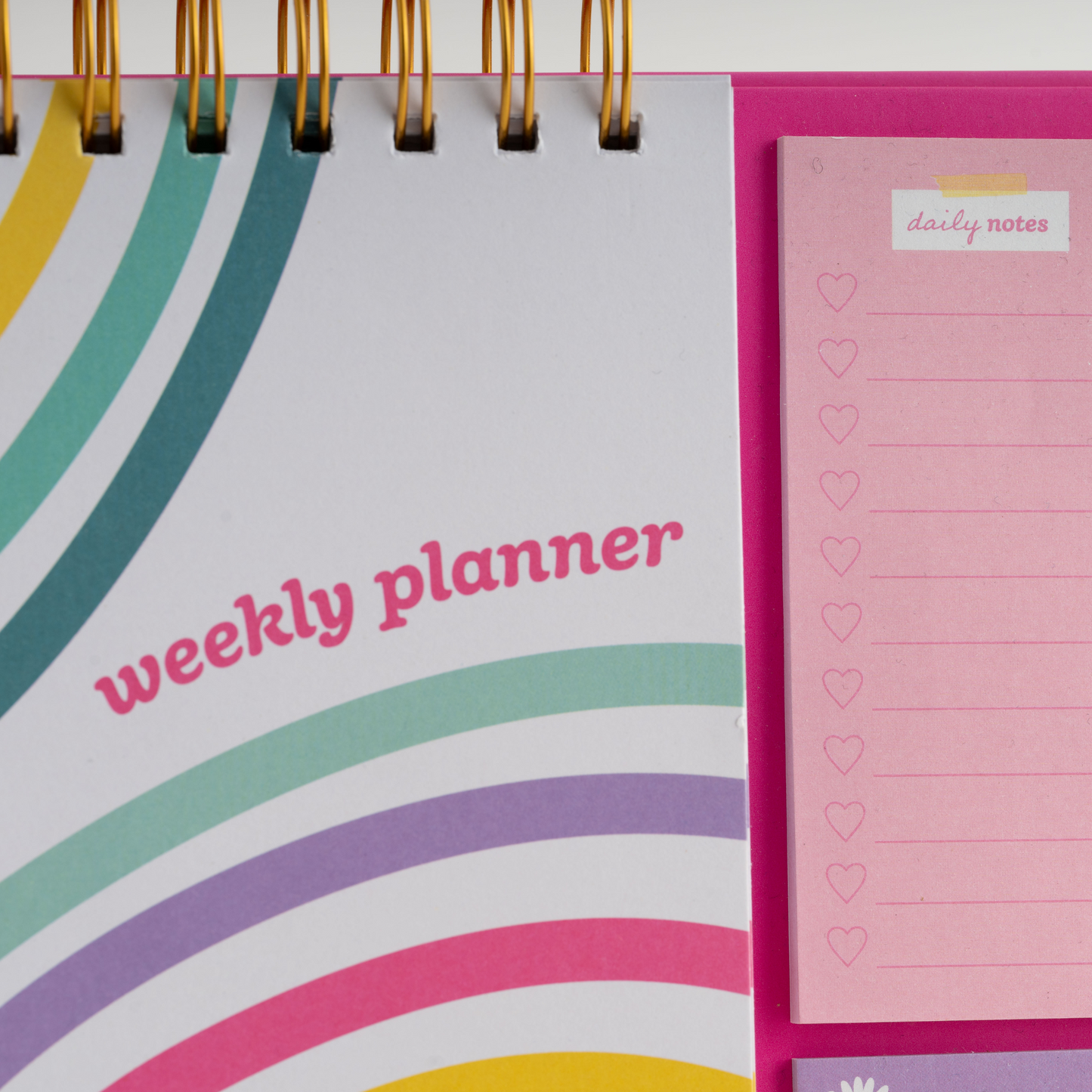 Weekly Desk Planner Undated - Rainbows