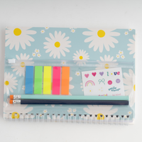 A5 Spiral Notebook Set - Blue Daisy