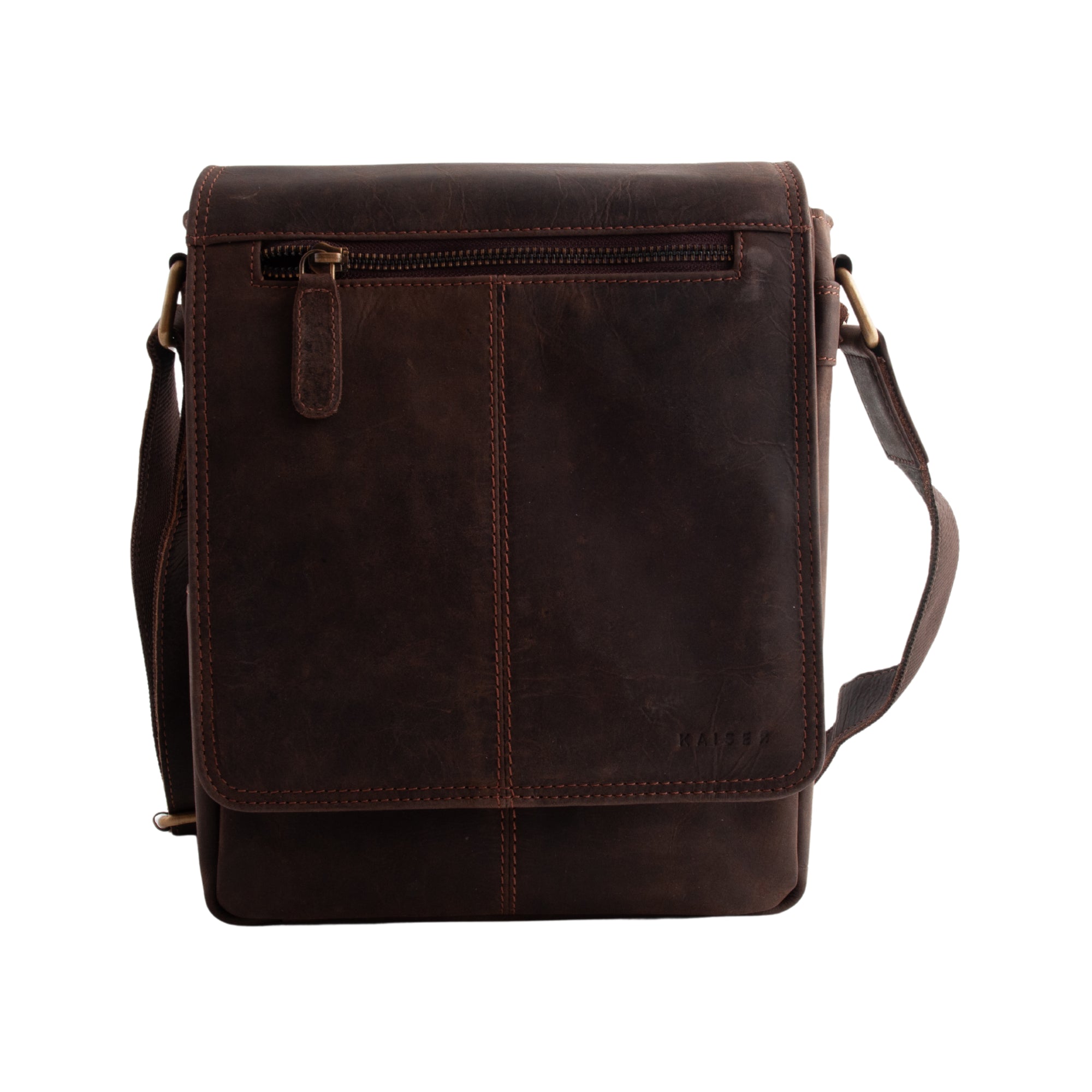 Leather Messenger Bag - Espresso