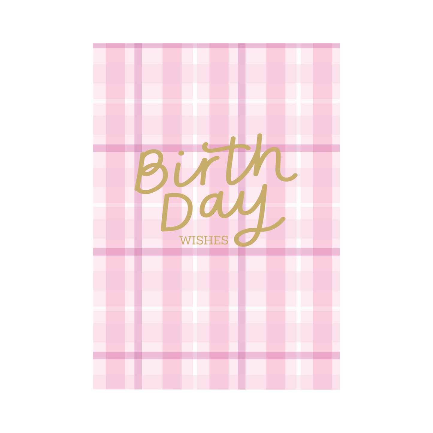 Greeting Card Blossom - Pink Gingham