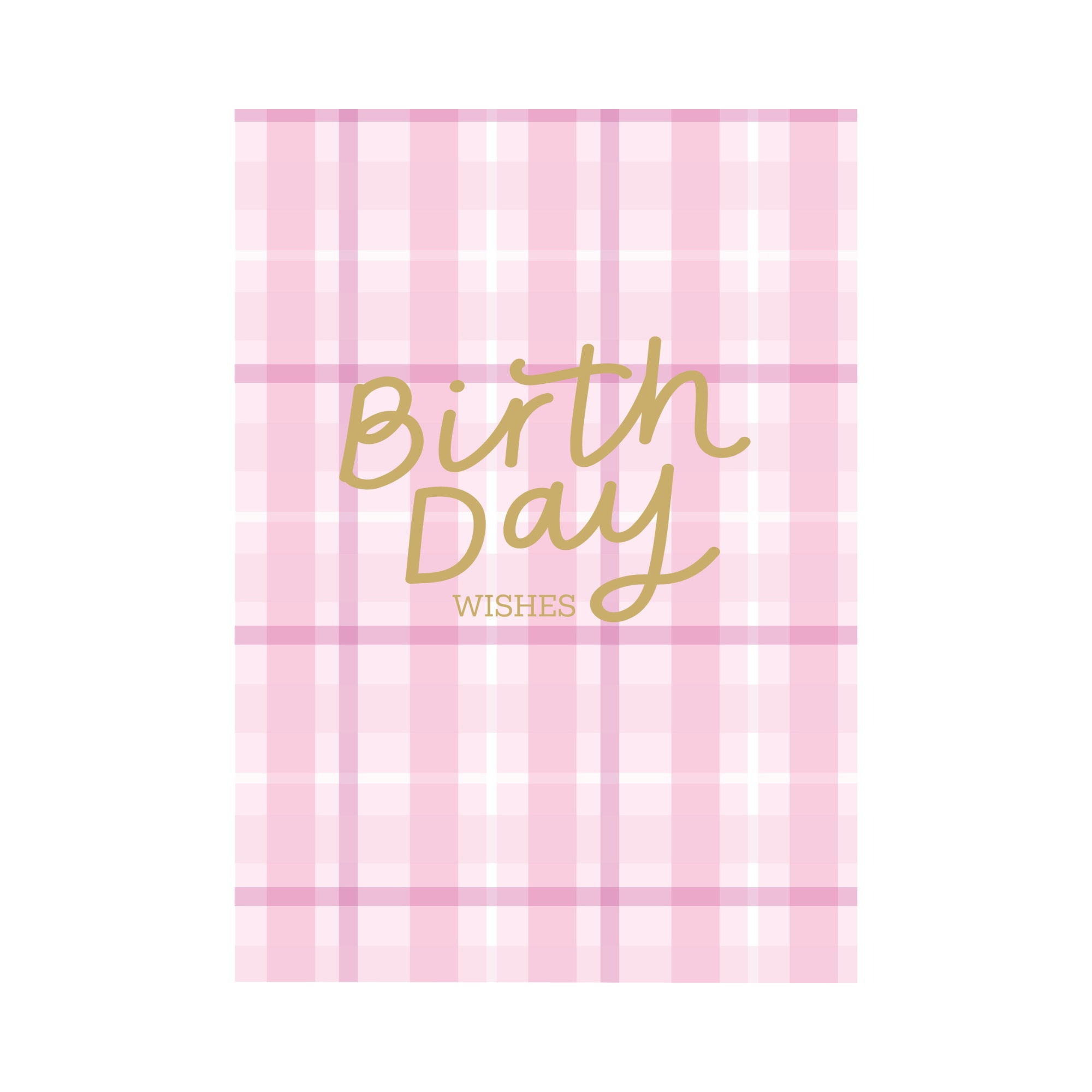 Greeting Card Blossom - Pink Gingham