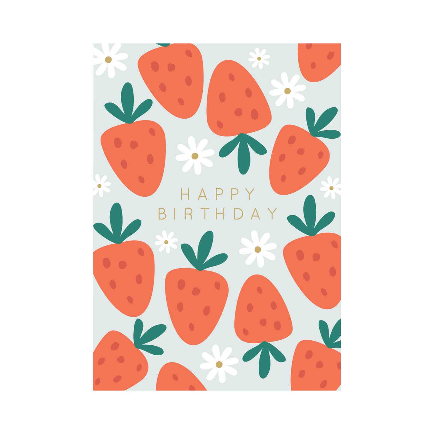 Greeting Card Blossom - Strawberries