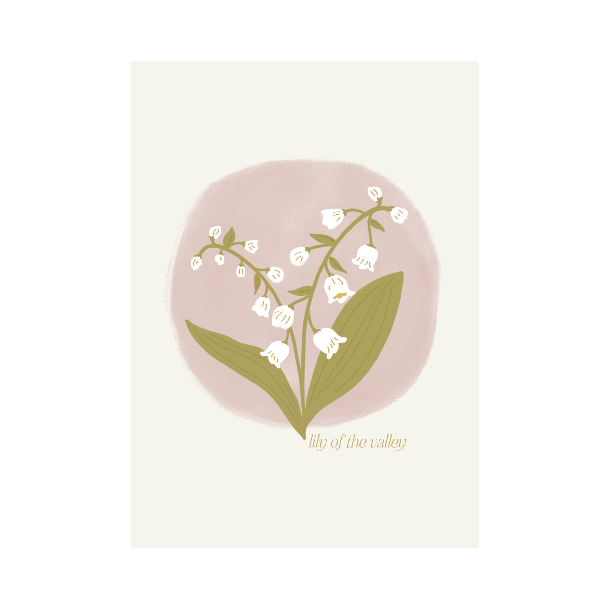 Greeting Card Flower - Lily Of The Valley