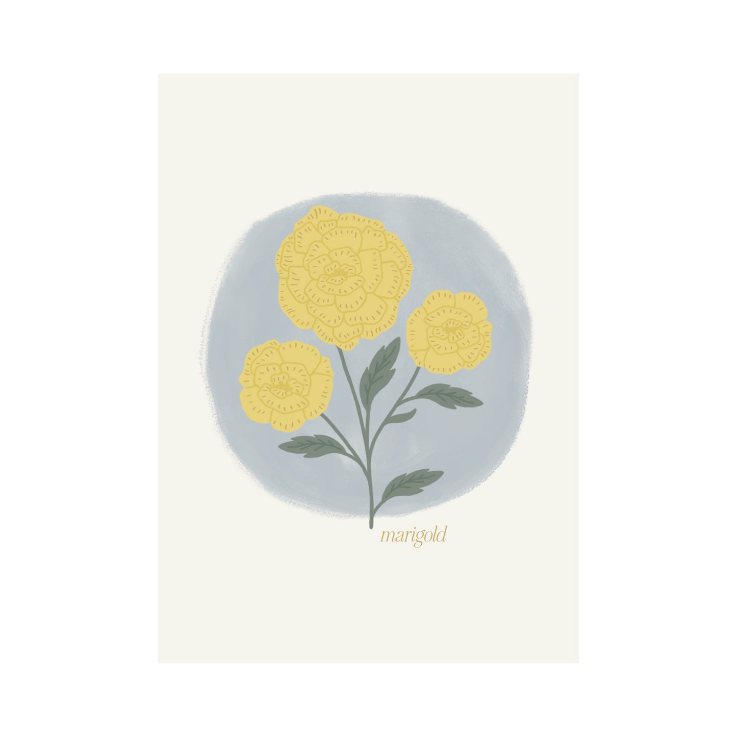 Greeting Card Flower - Marigold