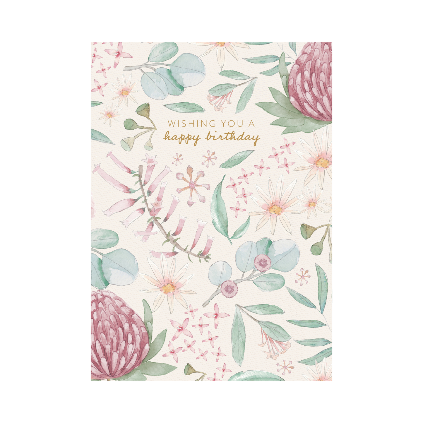 Greeting Card Waratah - Flora Pattern