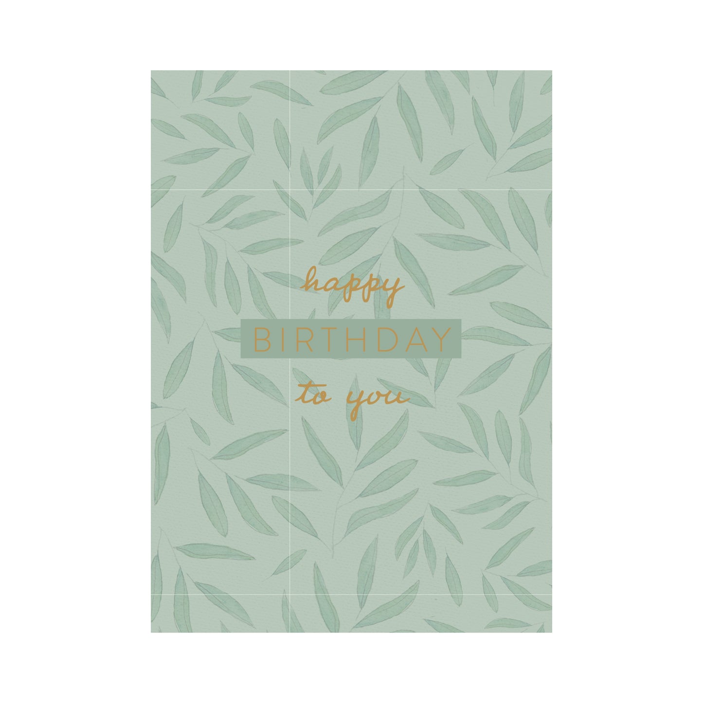 Greeting Card Waratah - Green Leaves