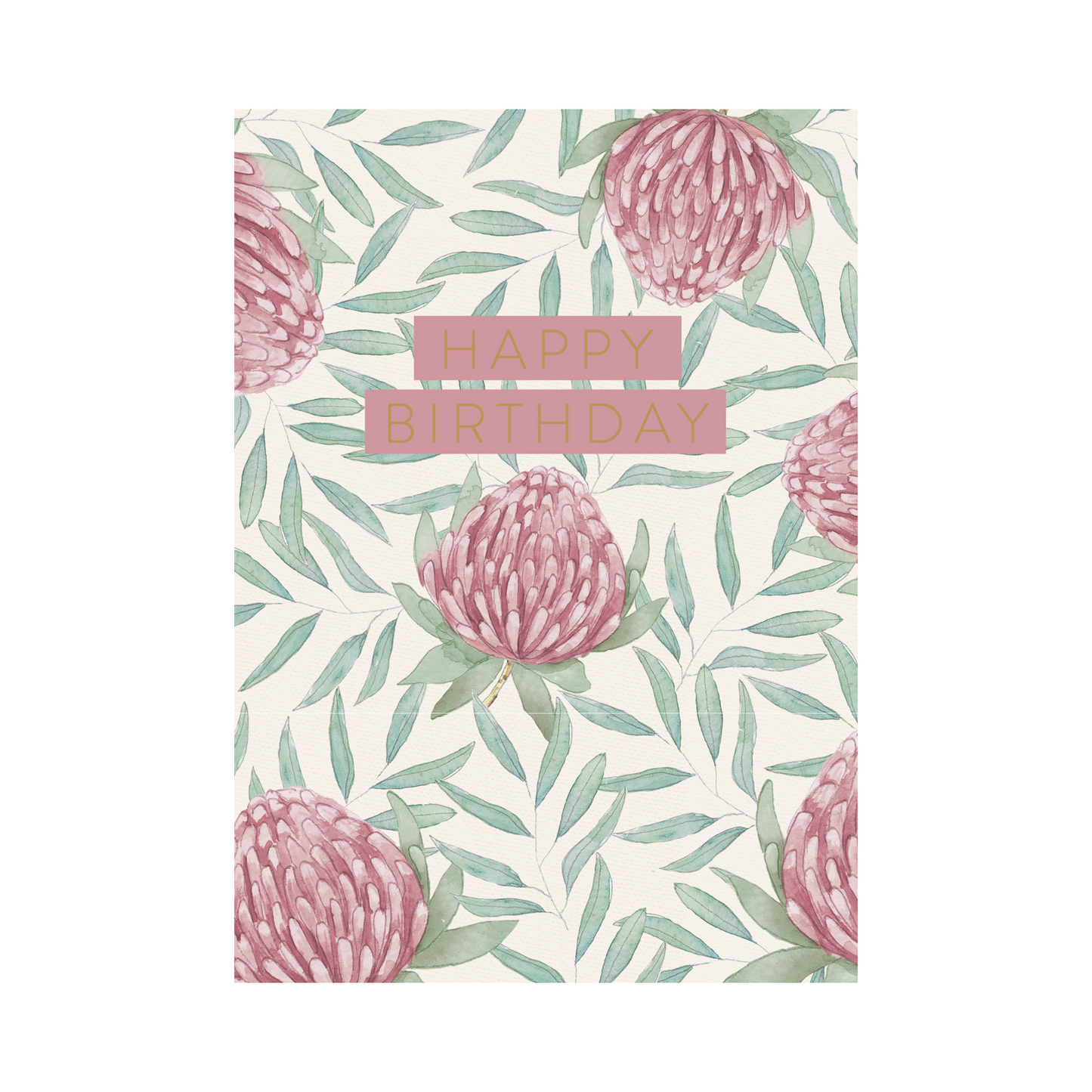 Greeting Card Waratah - Waratah Pattern