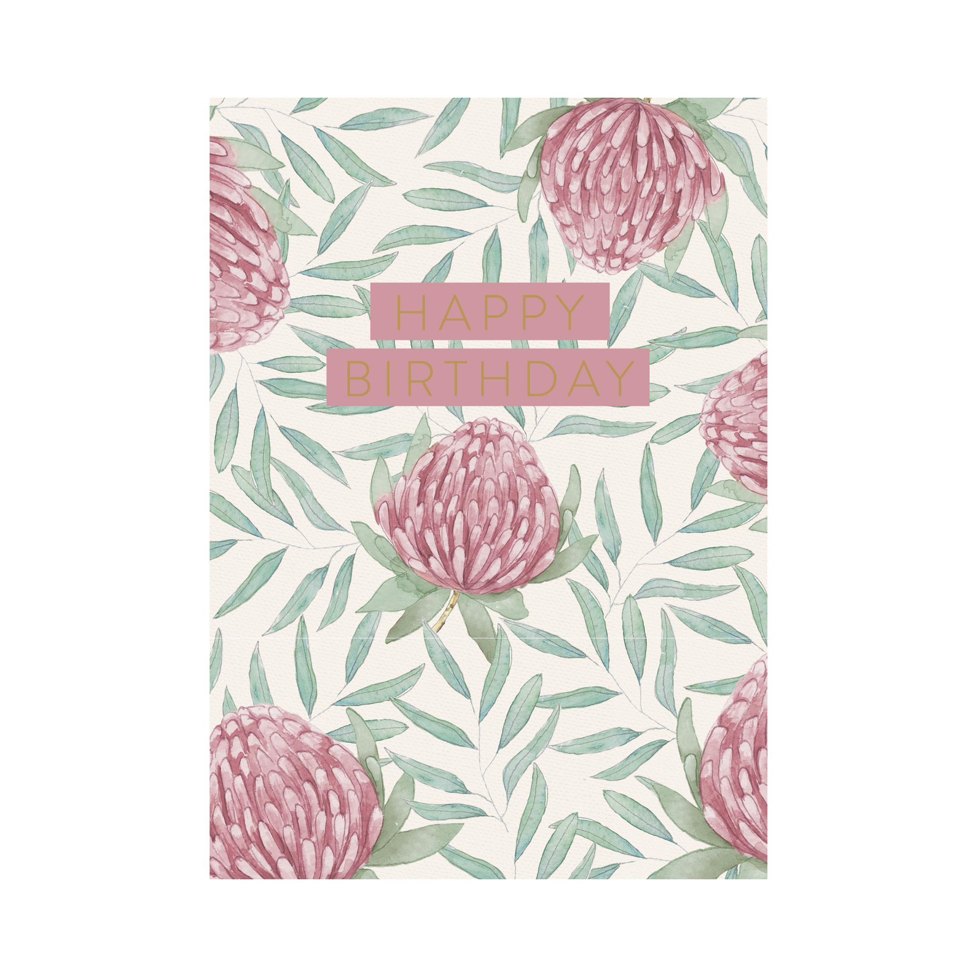 Greeting Card Waratah - Waratah Pattern